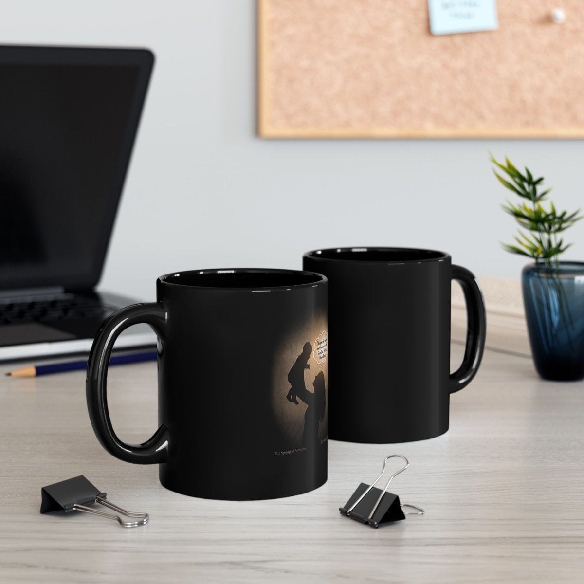 The Spring of Ambition – Black Ceramic Coffee Mug