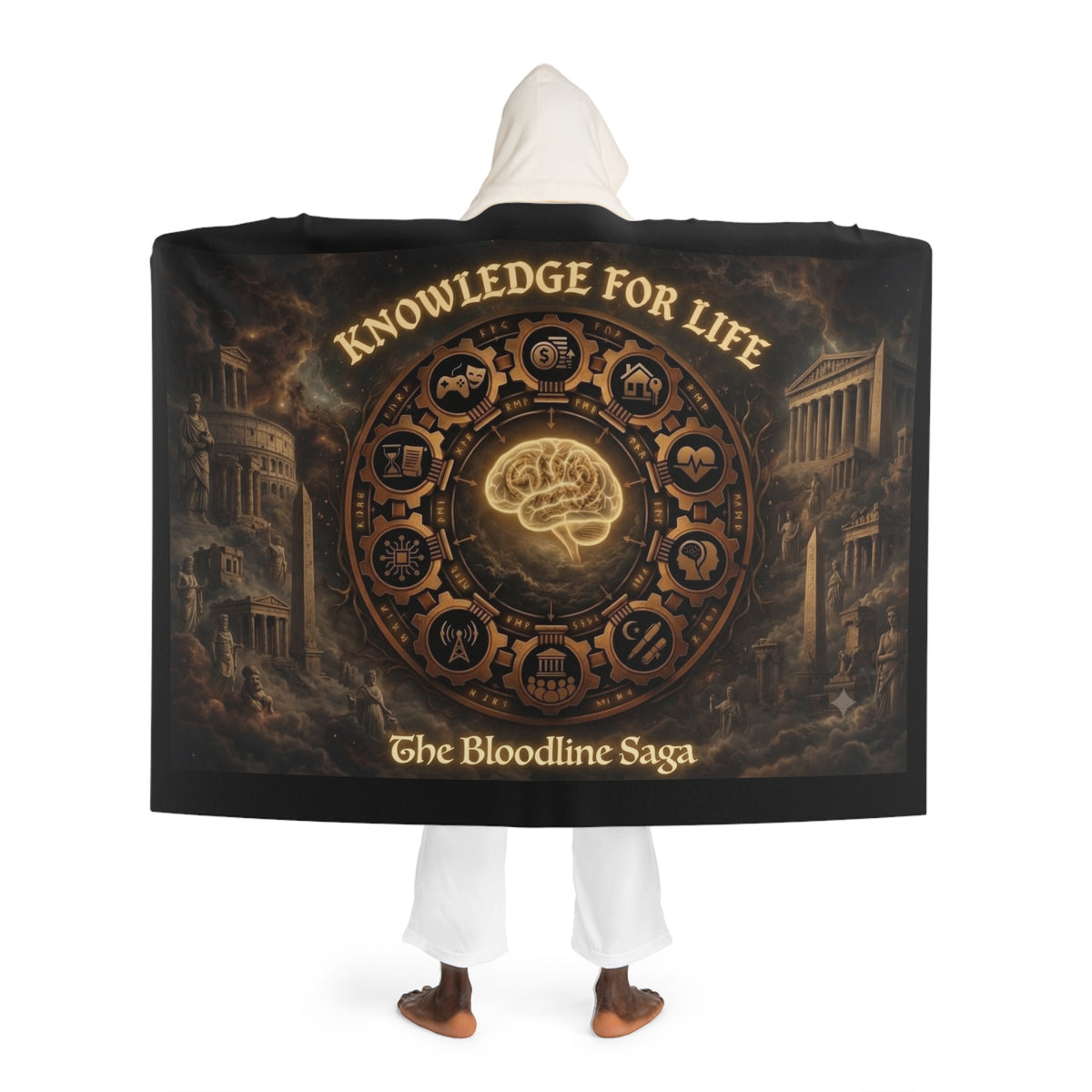 The Bloodline Saga – Premium Hooded Sherpa Blanket