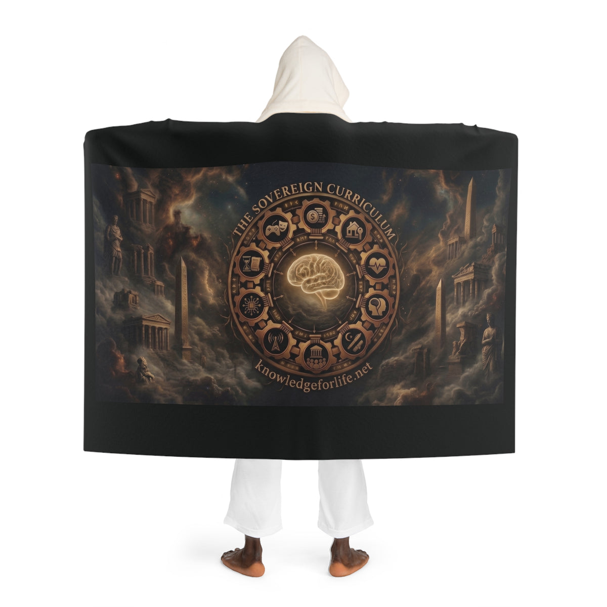 The Sovereign Curriculum – Premium Hooded Sherpa Cloak Blanket