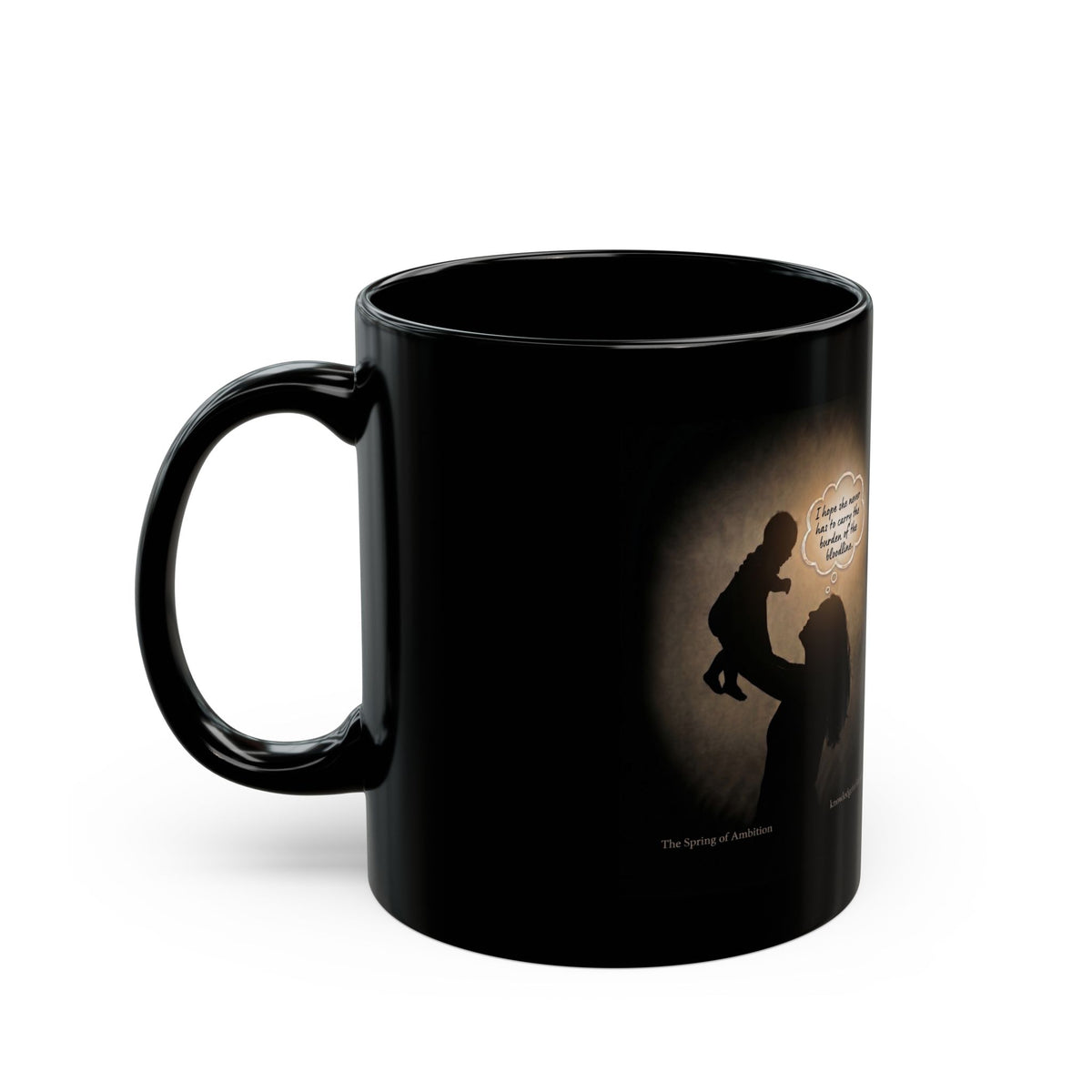The Spring of Ambition – Black Ceramic Coffee Mug