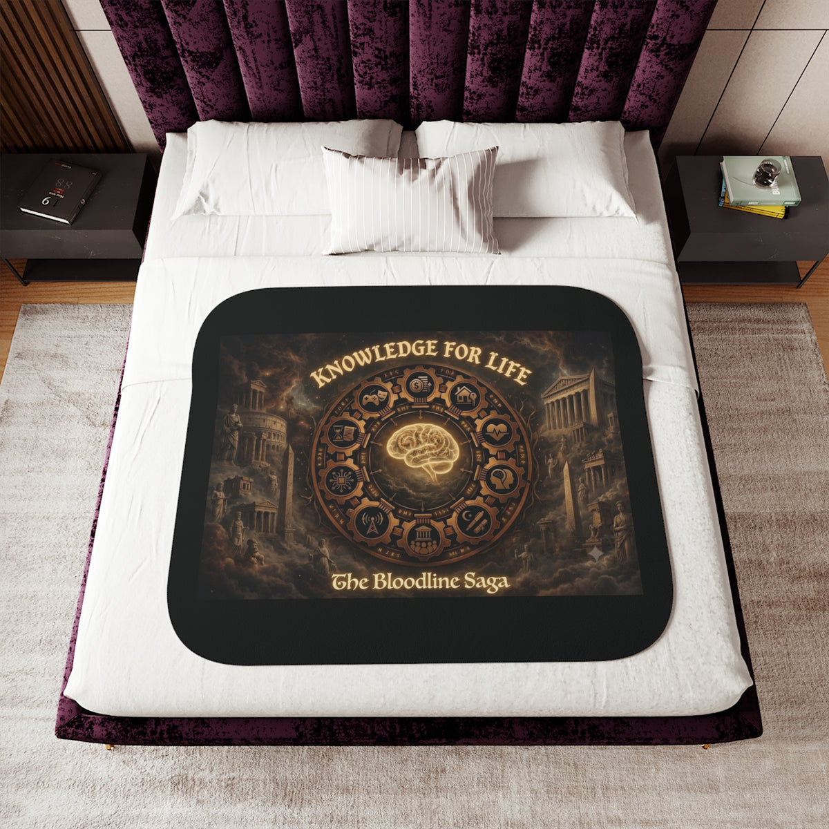 The Bloodline Saga – Knowledge for Life Sherpa Blanket